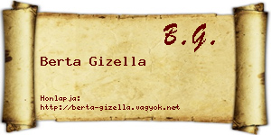 Berta Gizella névjegykártya
